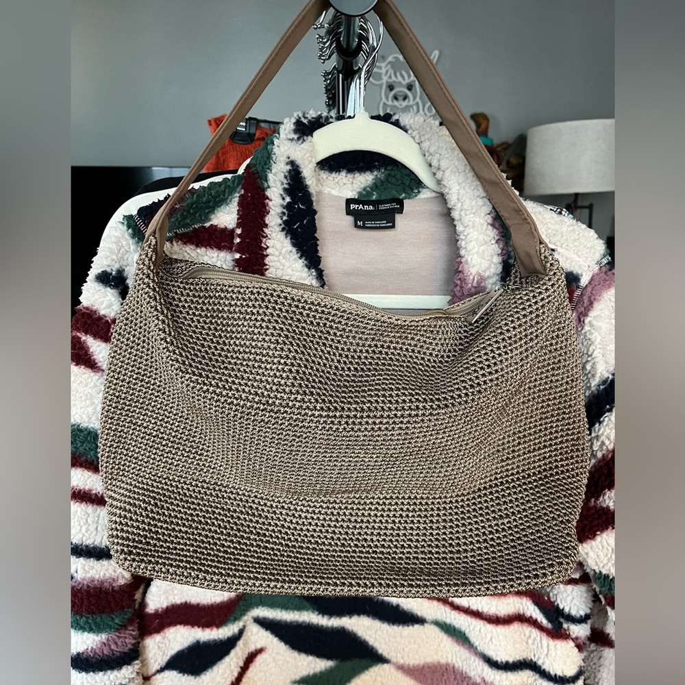 The Sak Crochet Tan Woven Shoulder Bag - Picture 3 of 12